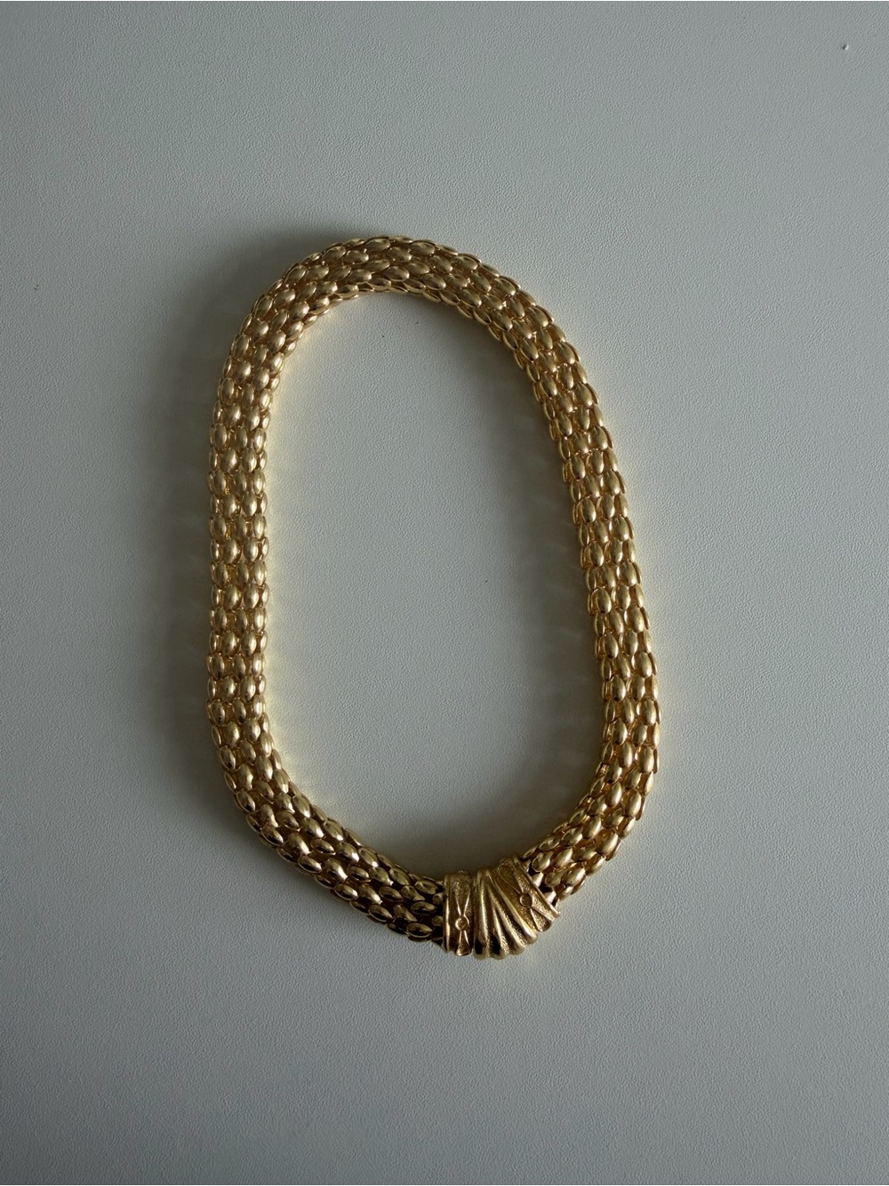 Gold Woven Statement Necklace